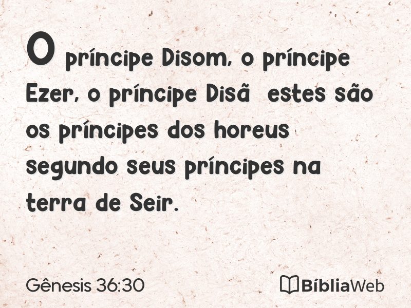 Gênesis 36:30 em imagem para compartilhar