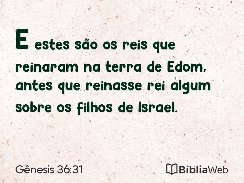 Gênesis 36:31 em imagem para compartilhar