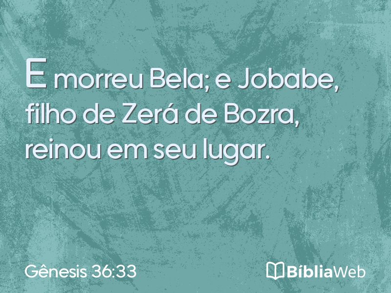 Gênesis 36:33 em imagem para compartilhar