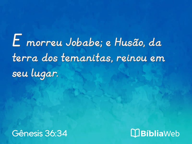 Gênesis 36:34 em imagem para compartilhar