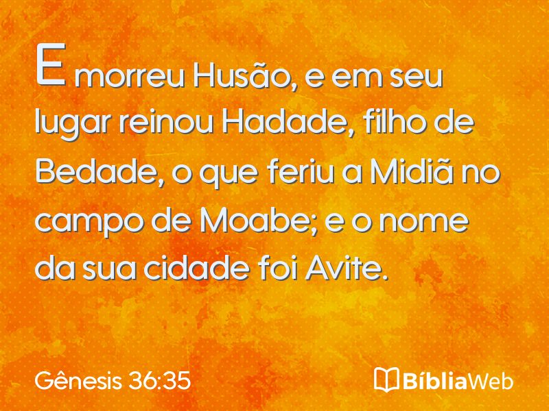Gênesis 36:35 em imagem para compartilhar