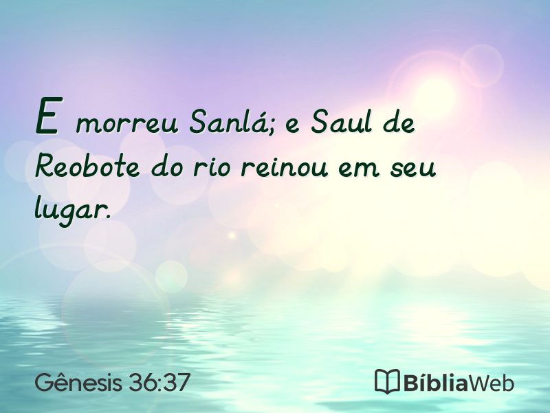 Gênesis 36:37 em imagem para compartilhar