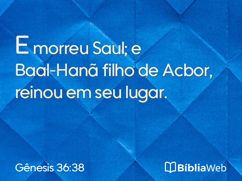 Gênesis 36:38 em imagem para compartilhar