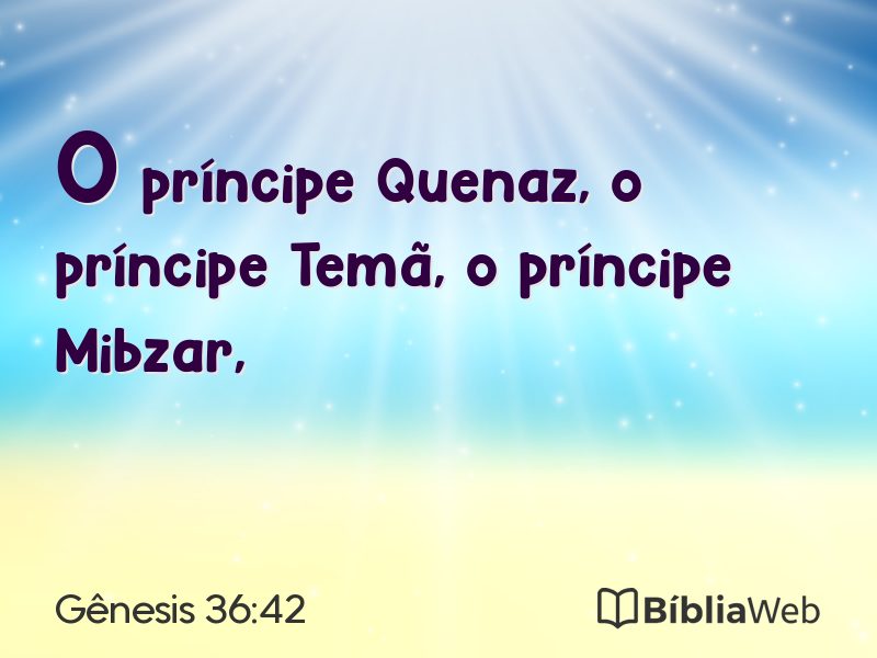 Gênesis 36:42 em imagem para compartilhar