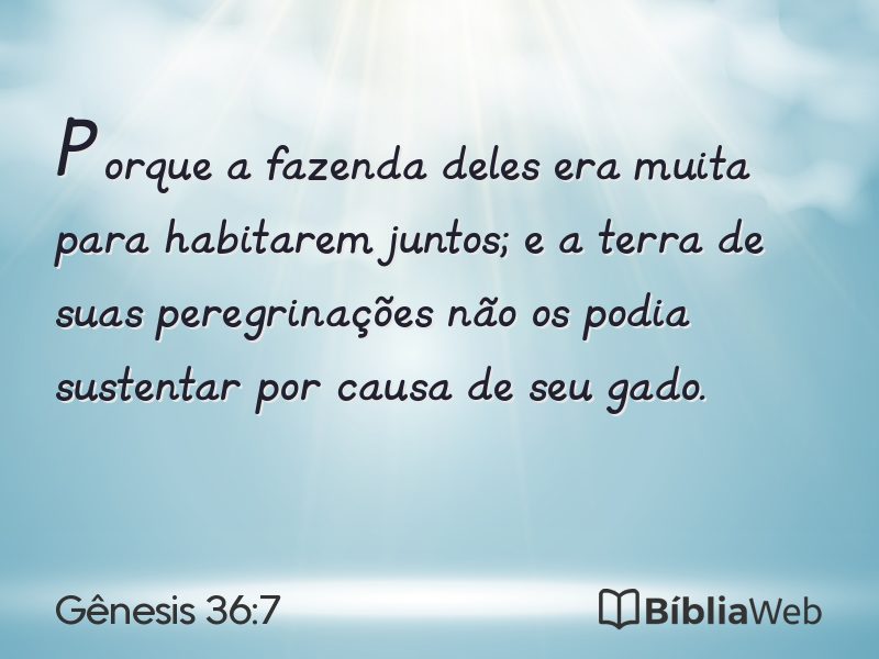 Gênesis 36:7 em imagem para compartilhar