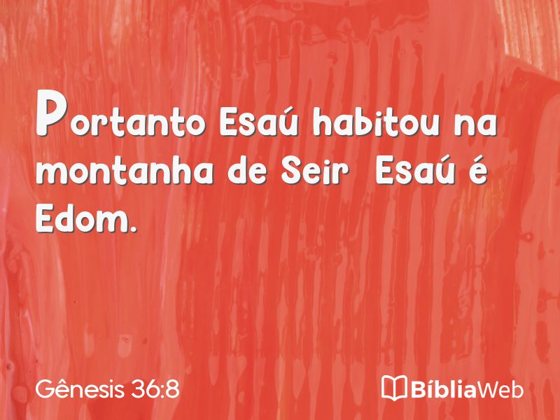 Gênesis 36:8 em imagem para compartilhar