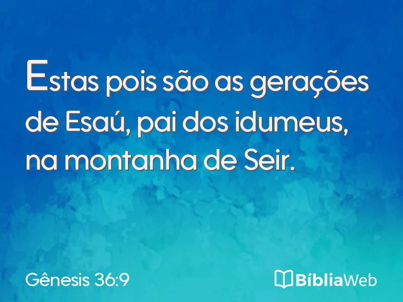 Gênesis 36:9 em imagem para compartilhar