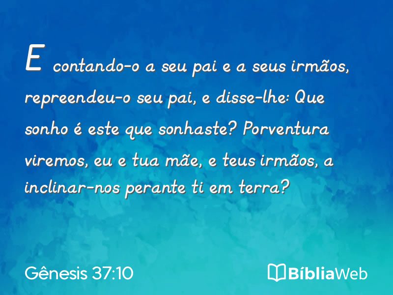 Gênesis 37:10 em imagem para compartilhar