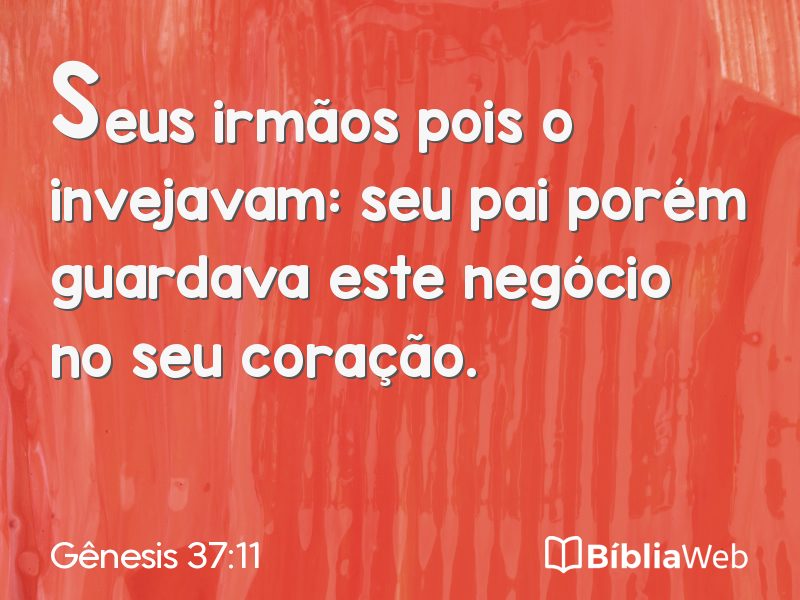 Gênesis 37:11 em imagem para compartilhar