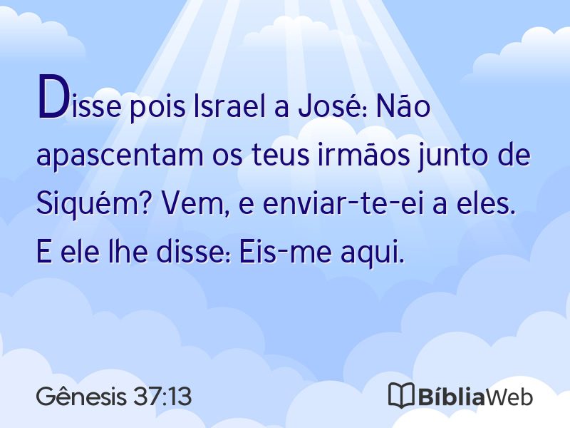 Gênesis 37:13 em imagem para compartilhar