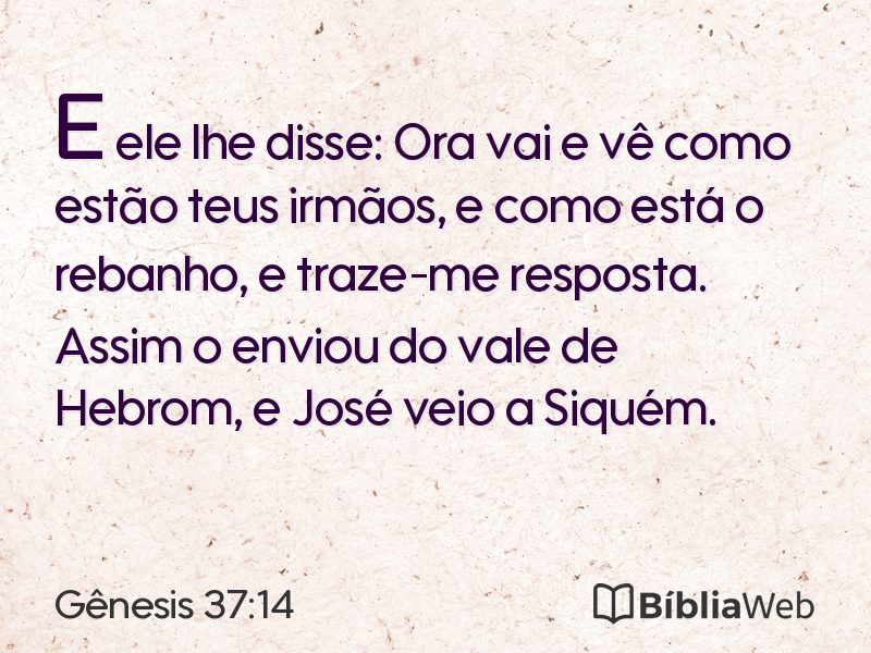 Gênesis 37:14 em imagem para compartilhar