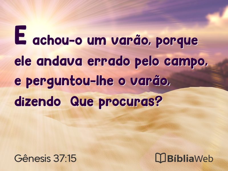 Gênesis 37:15 em imagem para compartilhar