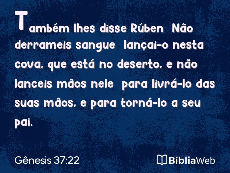 Gênesis 37:22 em imagem para compartilhar