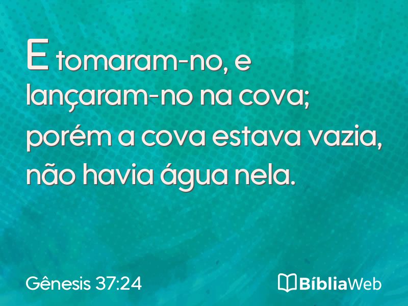 Gênesis 37:24 em imagem para compartilhar