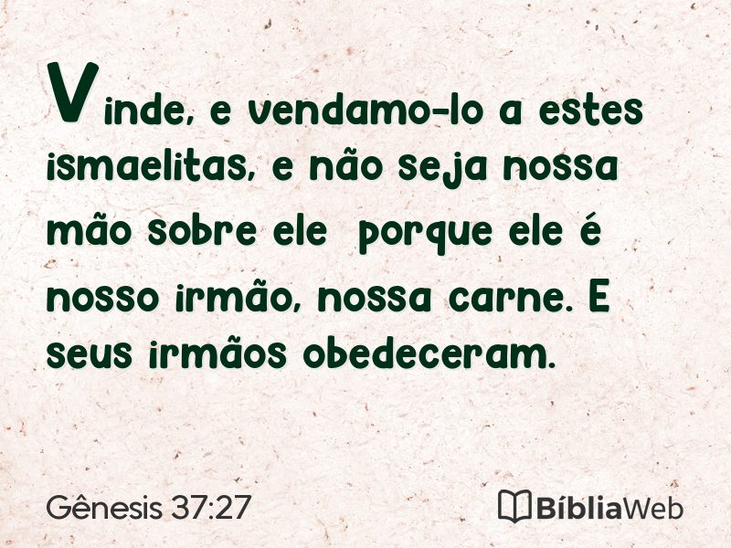 Gênesis 37:27 em imagem para compartilhar