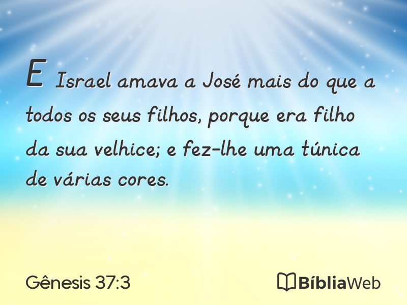 Gênesis 37:3 em imagem para compartilhar