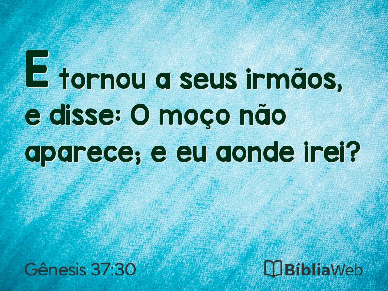 Gênesis 37:30 em imagem para compartilhar