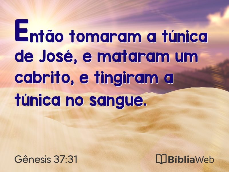 Gênesis 37:31 em imagem para compartilhar