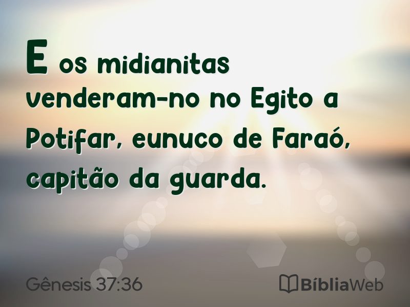 Gênesis 37:36 em imagem para compartilhar