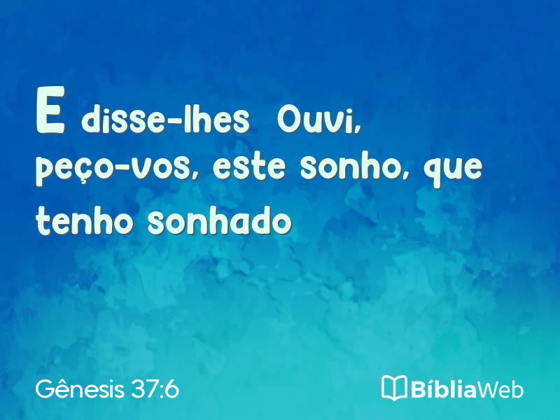 Gênesis 37:6 em imagem para compartilhar