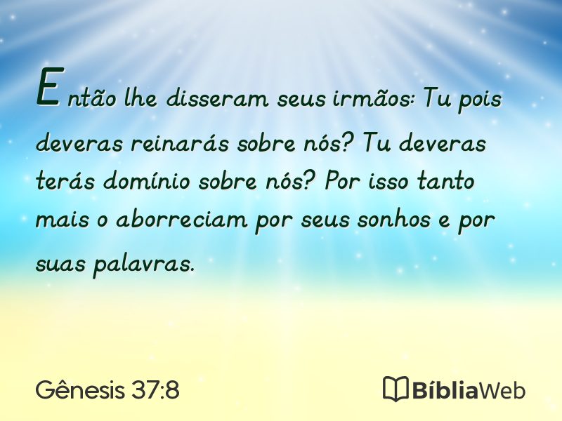 Gênesis 37:8 em imagem para compartilhar