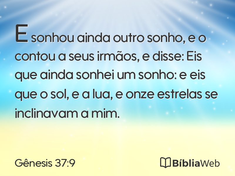 Gênesis 37:9 em imagem para compartilhar