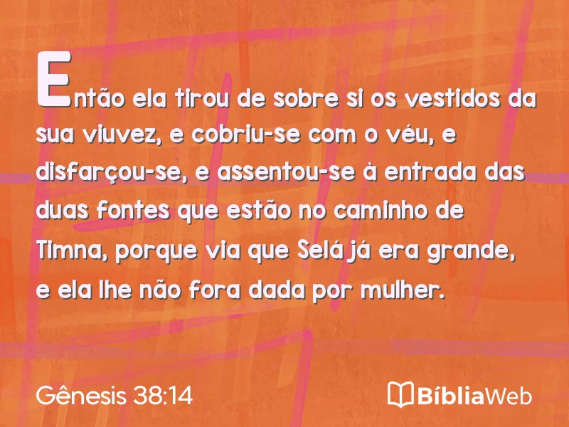 Gênesis 38:14 em imagem para compartilhar