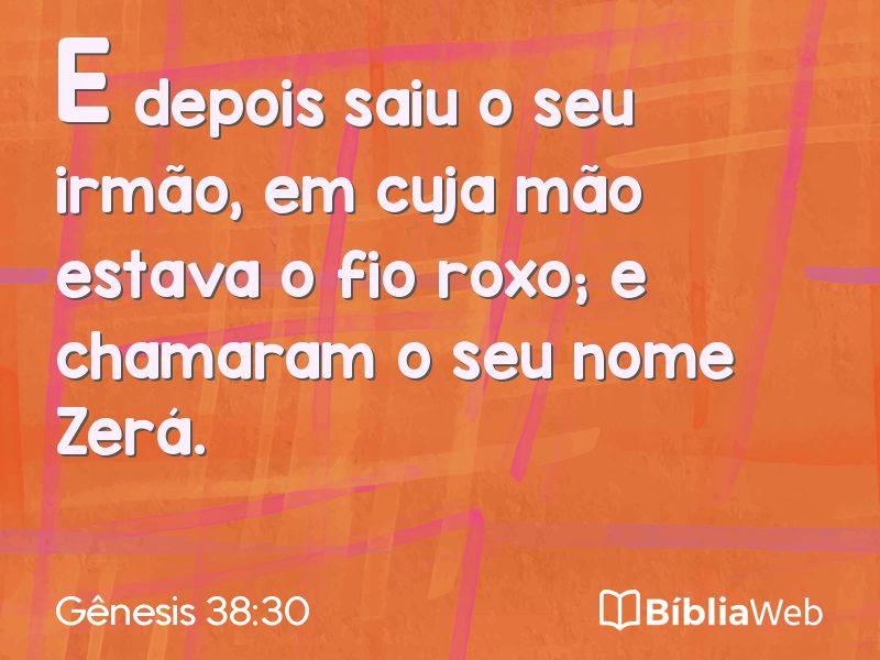 Gênesis 38:30 em imagem para compartilhar