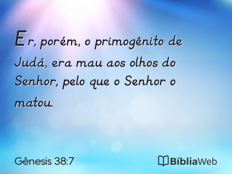 Gênesis 38:7 em imagem para compartilhar