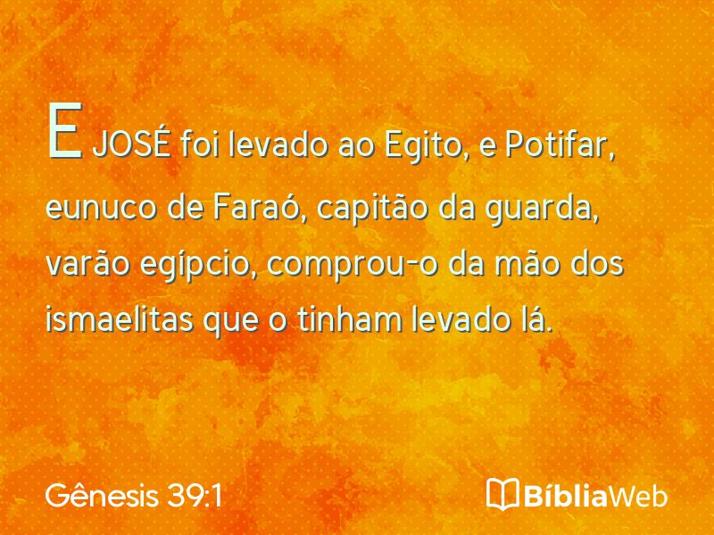 Gênesis 39:1 em imagem para compartilhar