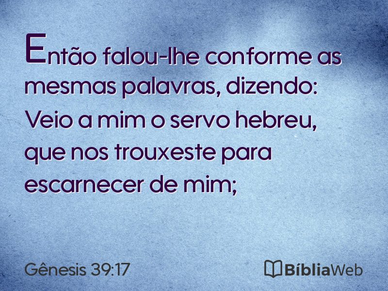 Gênesis 39:17 em imagem para compartilhar