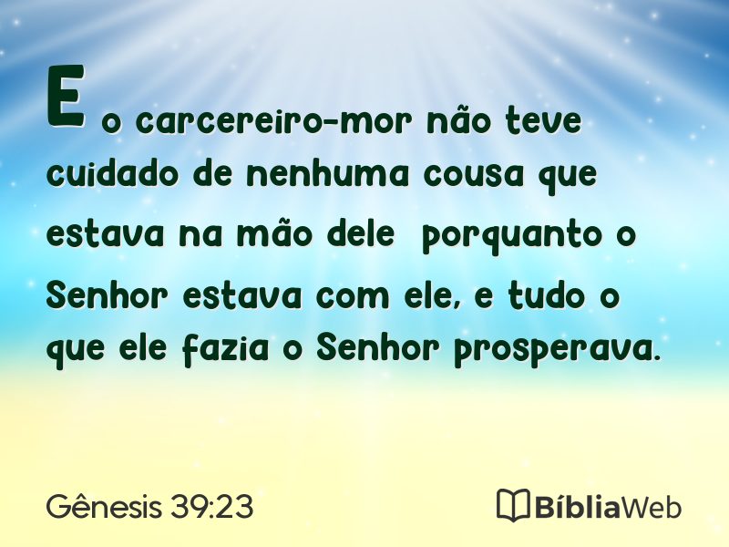 Gênesis 39:23 em imagem para compartilhar