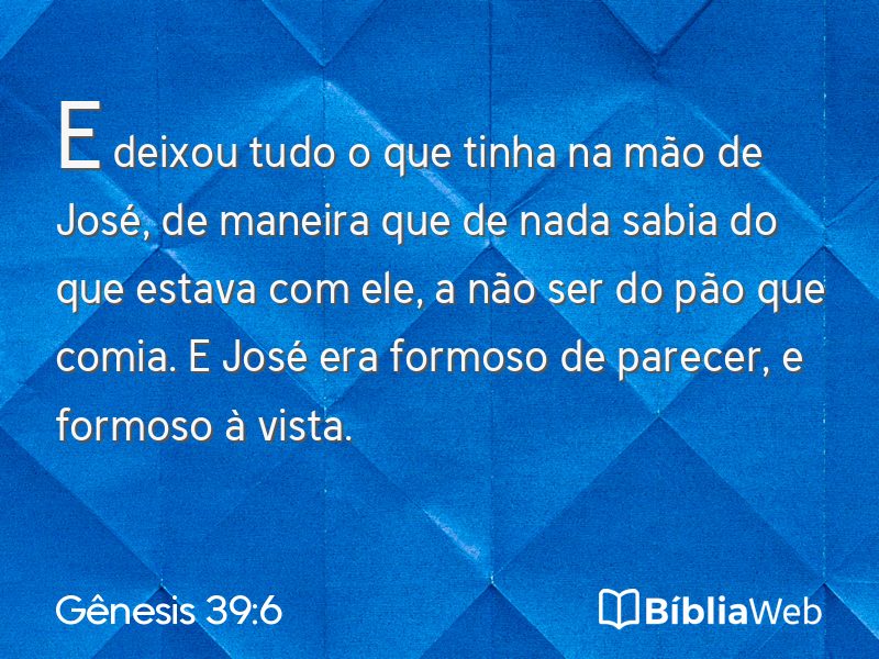 Gênesis 39:6 em imagem para compartilhar