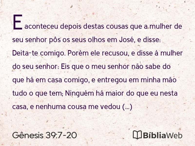 Gênesis 39:7-20 em imagem para compartilhar