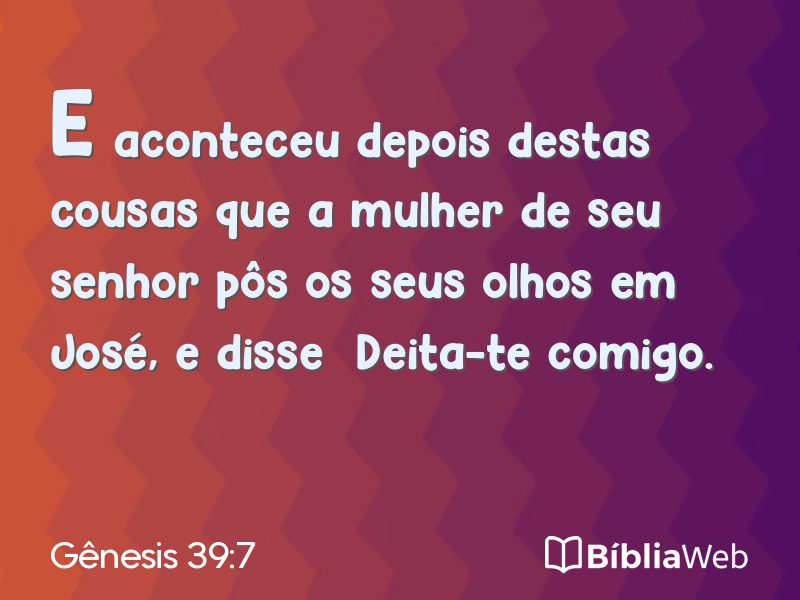 Gênesis 39:7 em imagem para compartilhar