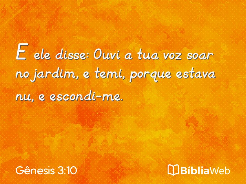 Gênesis 3:10 em imagem para compartilhar