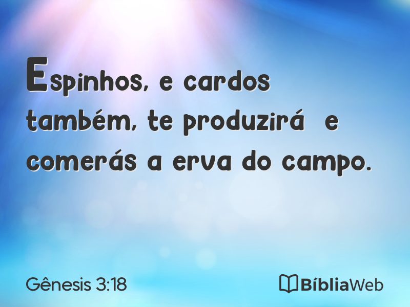 Gênesis 3:18 em imagem para compartilhar
