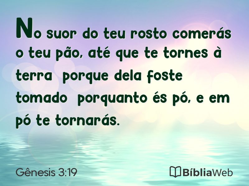 Gênesis 3:19 em imagem para compartilhar