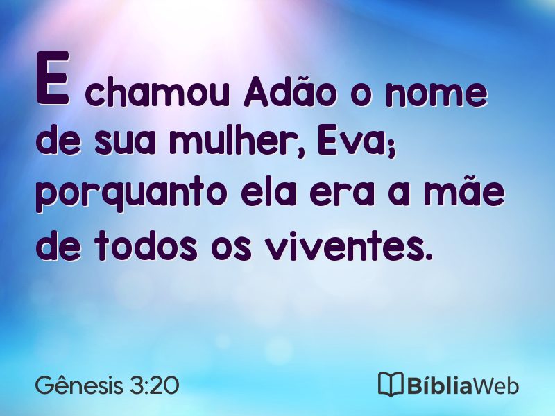 Gênesis 3:20 em imagem para compartilhar