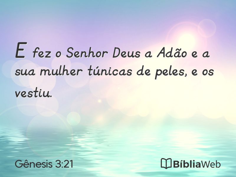 Gênesis 3:21 em imagem para compartilhar