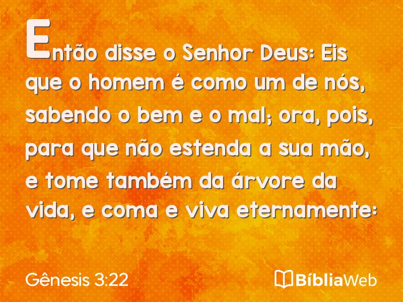 Gênesis 3:22 em imagem para compartilhar