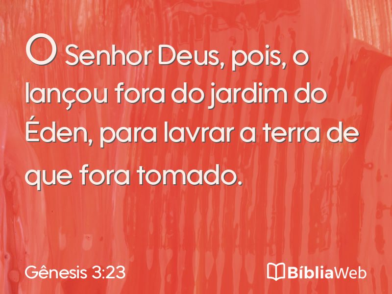 Gênesis 3:23 em imagem para compartilhar