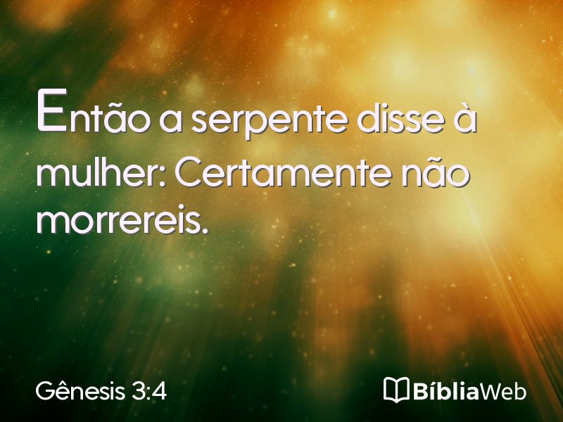 Gênesis 3:4 em imagem para compartilhar