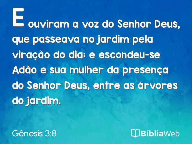 Gênesis 3:8 em imagem para compartilhar