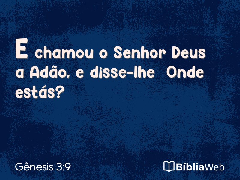 Gênesis 3:9 em imagem para compartilhar