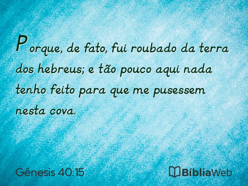 Gênesis 40:15 em imagem para compartilhar