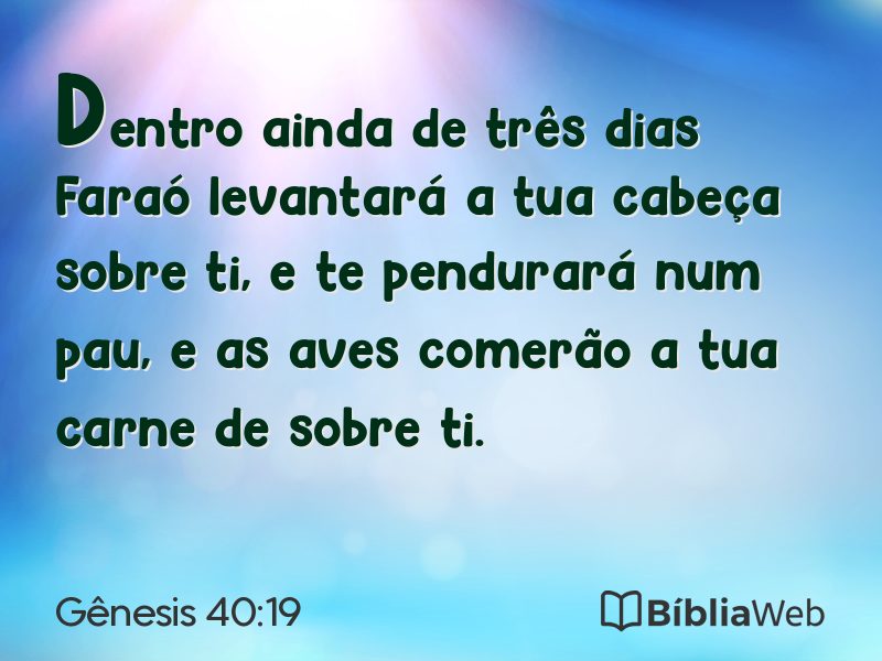Gênesis 40:19 em imagem para compartilhar