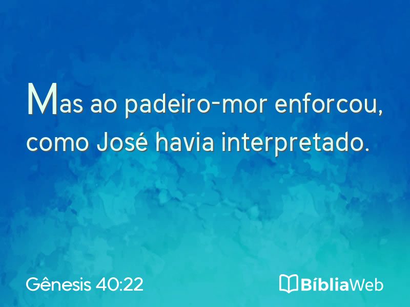 Gênesis 40:22 em imagem para compartilhar