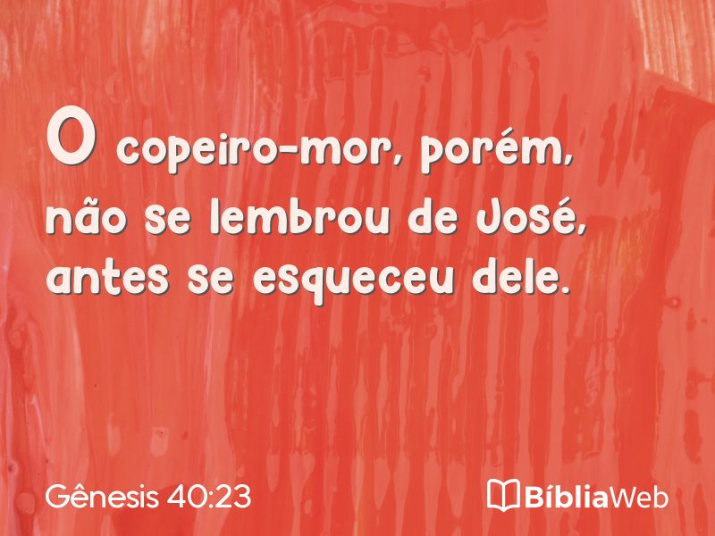 Gênesis 40:23 em imagem para compartilhar