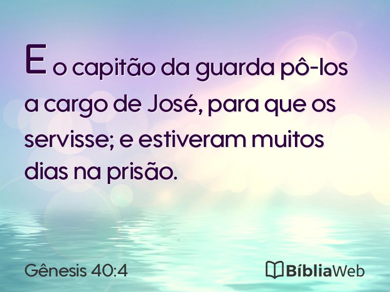 Gênesis 40:4 em imagem para compartilhar